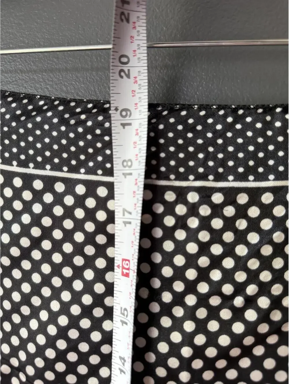 Black and White Polka Dot Silk Scarf